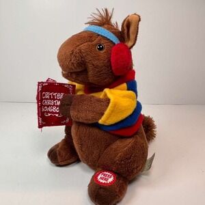 Sound & Light Animatronics Christmas Horse pony Plush caroler Tested Works